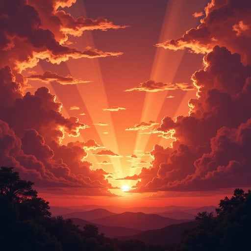 Ethereal Sunset Rays Ethereal Sunset Rays