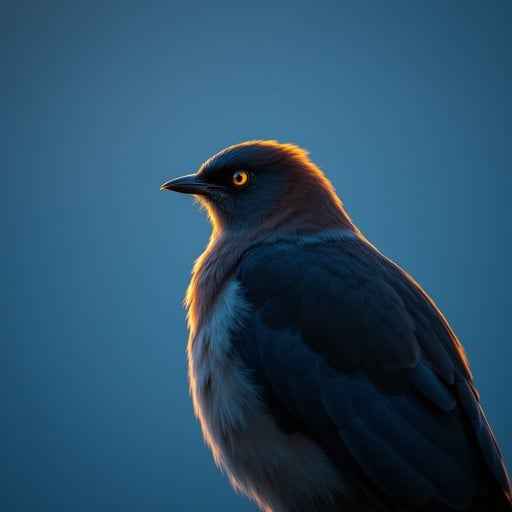 Backlit Bird Portrait Backlit Bird Portrait