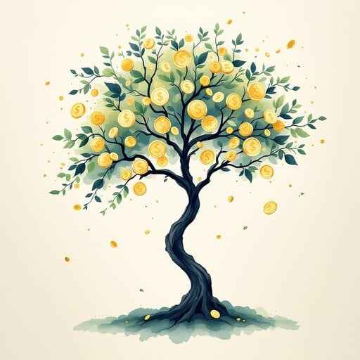 Prosperous Golden Tree