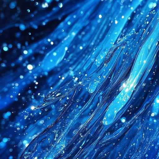 Sparkling blue waves