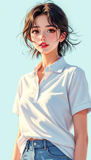 Breezy Polo Portrait