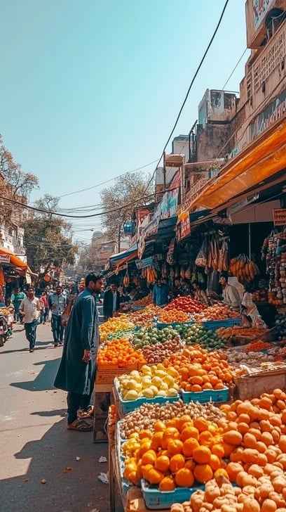 Bustling Fruit Market