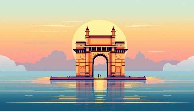Geometric Gateway Sunset Geometric Gateway Sunset