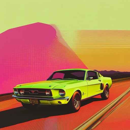 Vintage Mustang Cruising