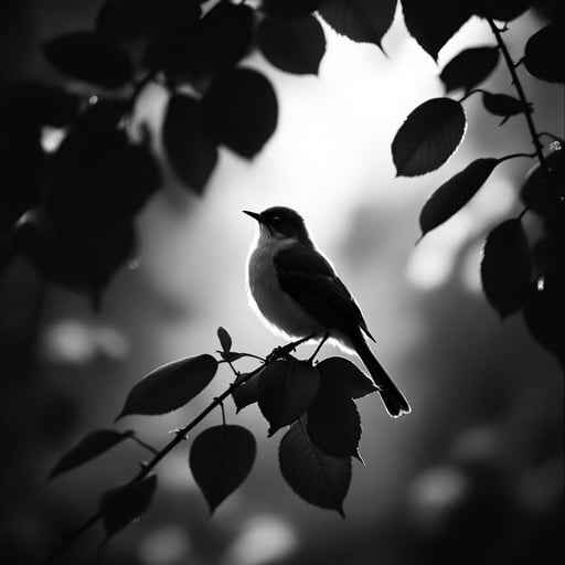 Silhouetted Bird Perches