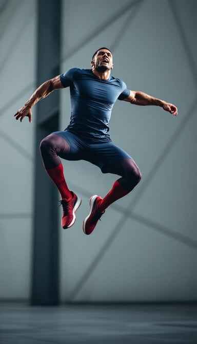 Powerful Athletic Leap