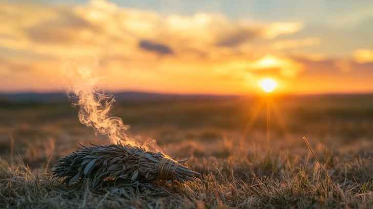 Sunset smoky horizon