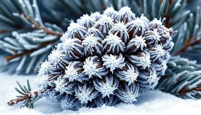 Frosted Winter Pinecone Frosted Winter Pinecone