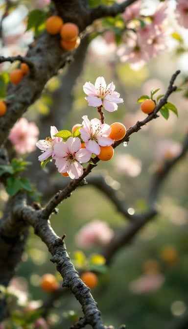 Blossoms Meet Fruit