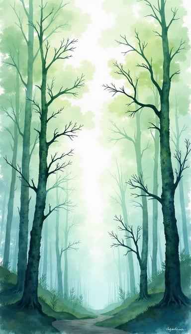 Misty Forest Path