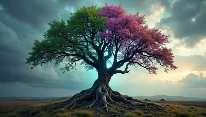 Transcendent Rainbow Tree