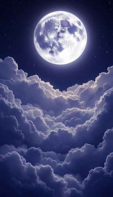 Moonlight Through Clouds