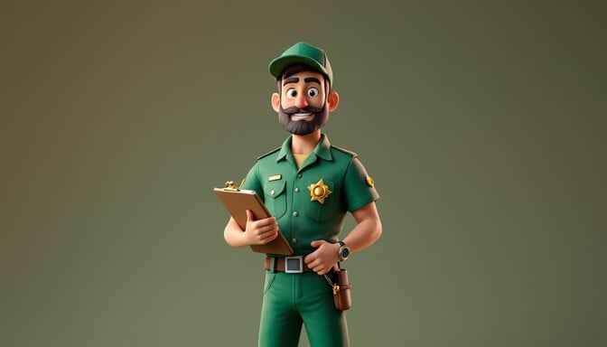 Cheerful Camp Leader