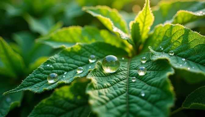 Dewdrop Leaf Tapestry