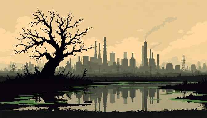 Dystopian Pixel Landscape Dystopian Pixel Landscape