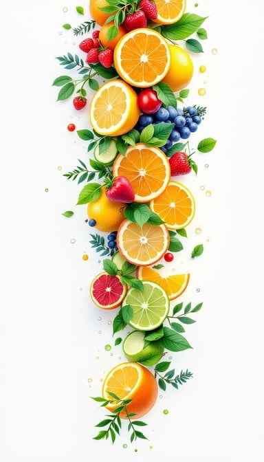 Vibrant Fruit Cascade