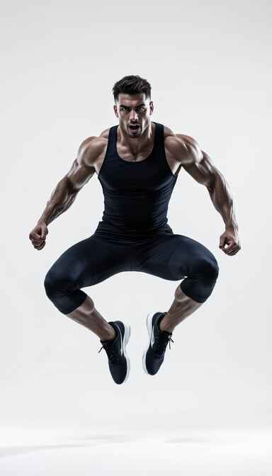 Powerful Athletic Jump Powerful Athletic Jump