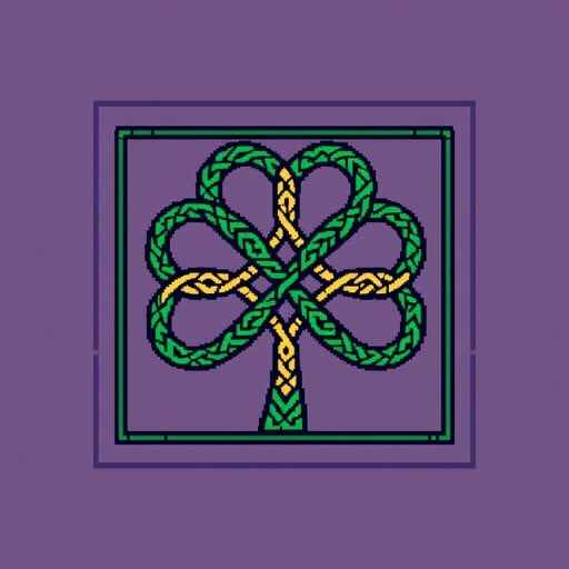 Celtic Pixel Shamrock Celtic Pixel Shamrock
