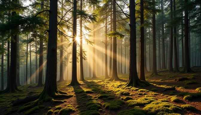 Sunlit Pine Forest Sunlit Pine Forest