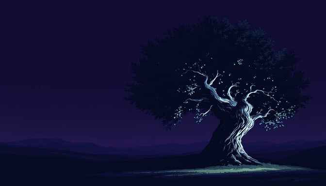 Ancient Olive Silhouette Ancient Olive Silhouette