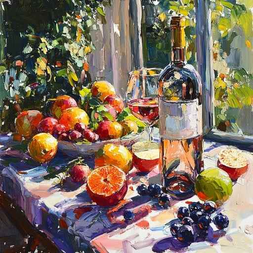 Colorful fruit spread