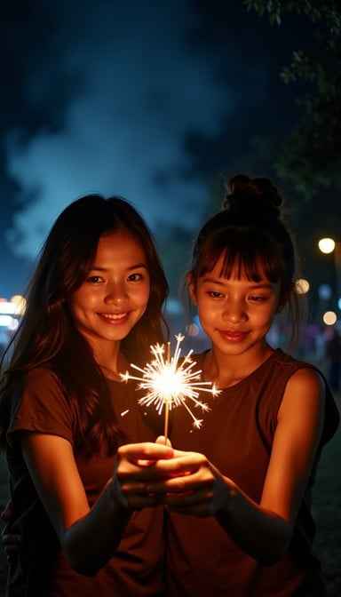 Sparkler night celebration