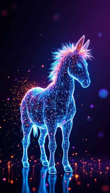Neon Equine Dreams