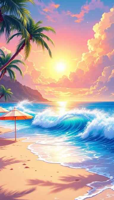 Tropical Paradise Sunset