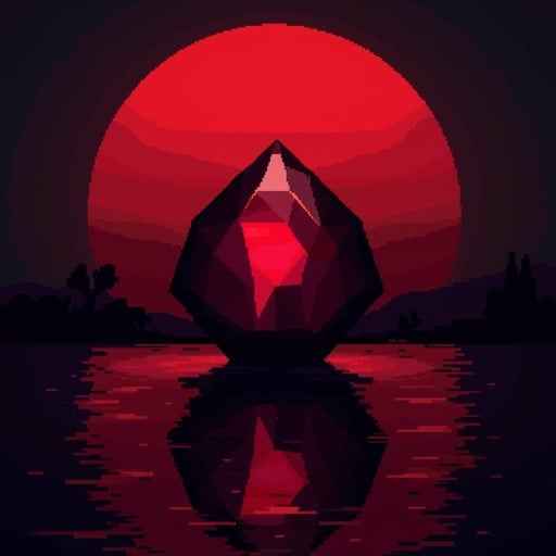 Crimson Diamond Silhouette