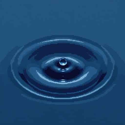 Rippling Blue Droplet Rippling Blue Droplet