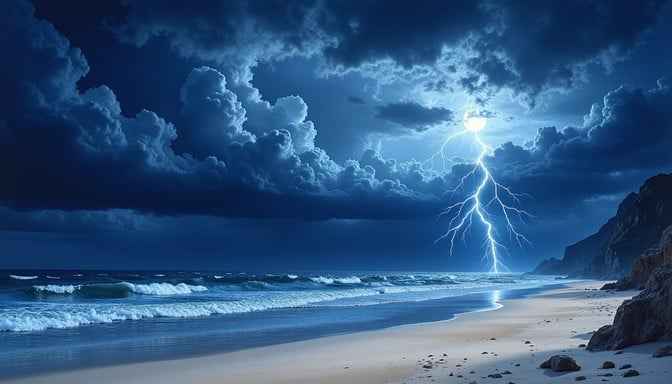 Electrified Ocean Storm