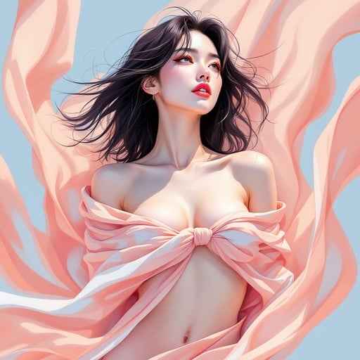 Flowing Fabric Beauty