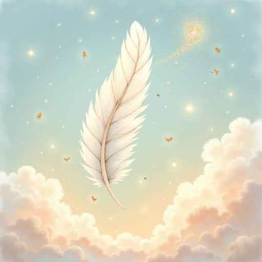 Ethereal Floating Feather