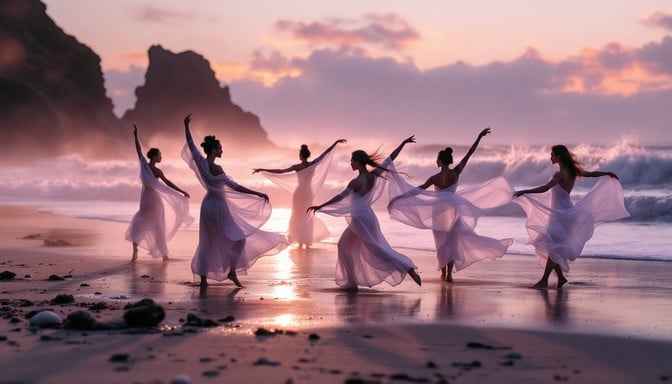Twilight Beach Dancers