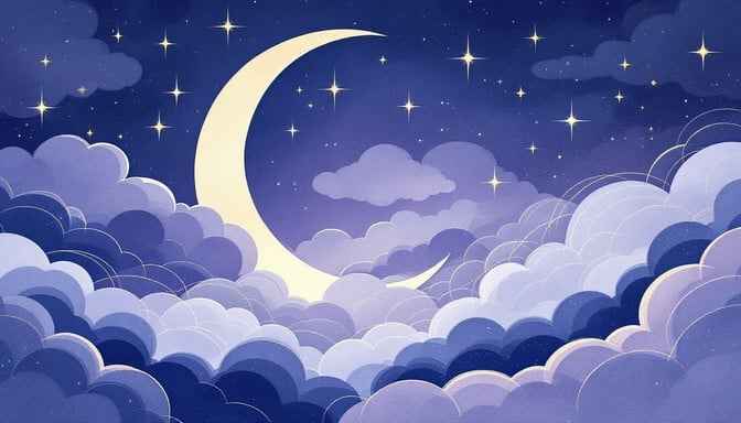 Dreamy Crescent Sky