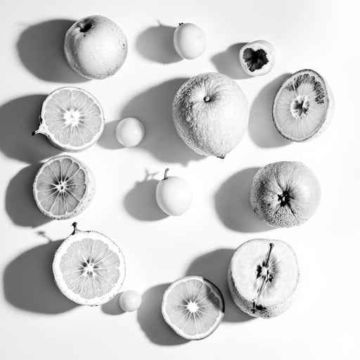 Monochrome Fruit Study Monochrome Fruit Study