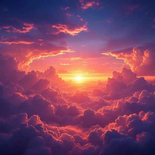 Heavenly Sunset Glory Heavenly Sunset Glory