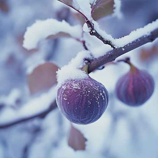 Snowy fig branch Snowy fig branch