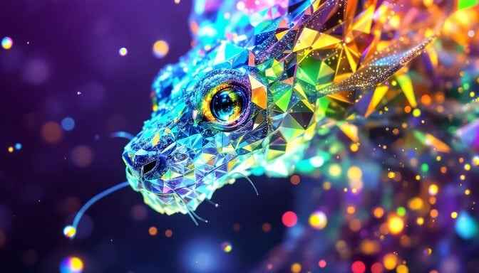 Crystalline Dragon Portrait Crystalline Dragon Portrait