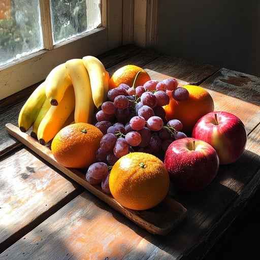 Sunlit fruit assortment Sunlit fruit assortment