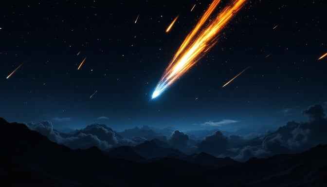 Meteor Lights Sky Meteor Lights Sky