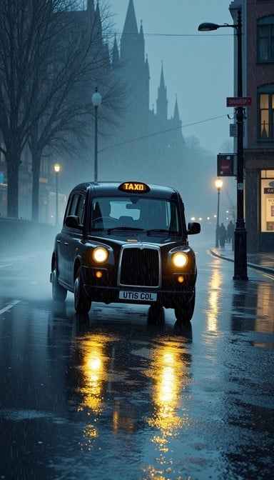 Rainy London Taxi Rainy London Taxi