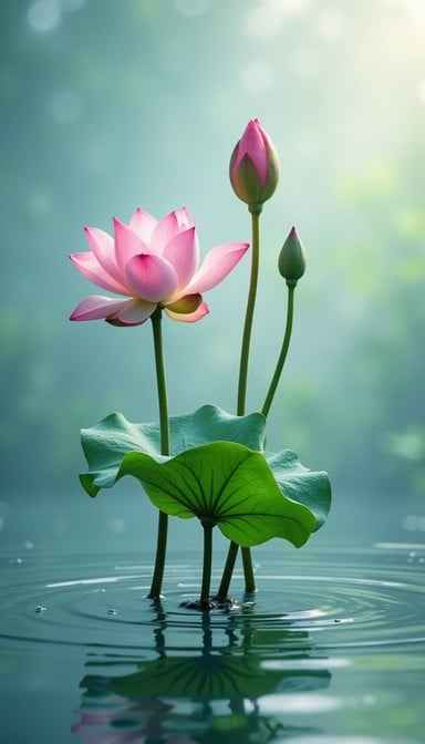 Serene Lotus Blooms