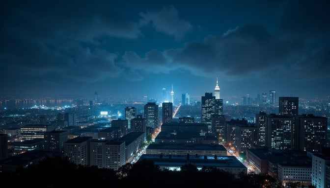 Misty City Lights