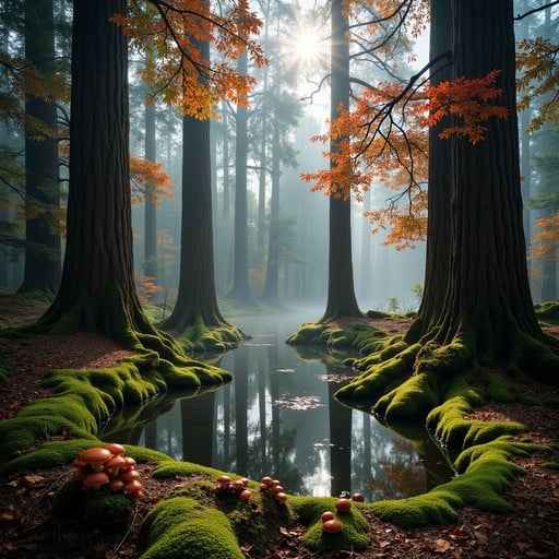 Misty Forest Reflection Misty Forest Reflection