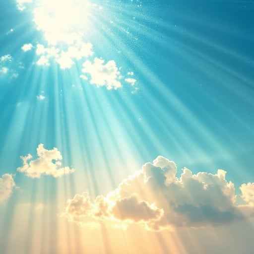 Sunbeams Pierce Clouds