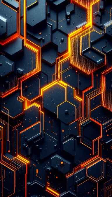 Glowing Hexagon Matrix