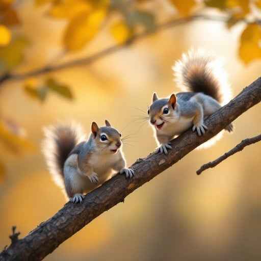 Playful Squirrel Chase Playful Squirrel Chase
