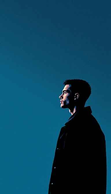 Silhouette In Blue