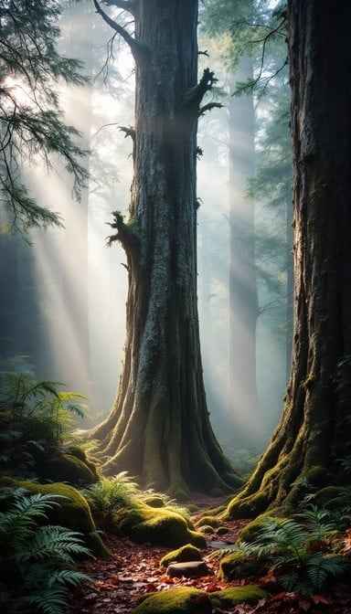 Misty Woodland Giants